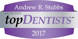 Andrew R. Stubbs selected top dentist 2017 logo