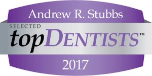 Andrew R. Stubbs selected top dentist 2017 logo